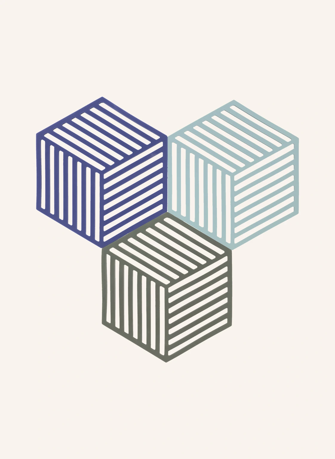 ZONE DENMARK 3er-Set Untersetzer HEXAGON