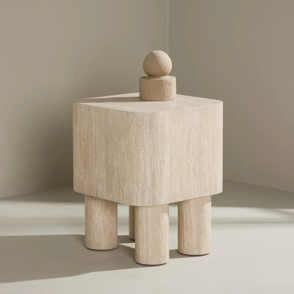 Nest living Hudson Vierkant Houten Bijzettafel - 40 x 40 cm