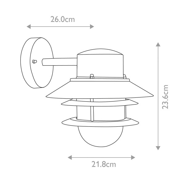 Kinkiet zewnętrznyszczotkowana stal Copenhagen 1xE27x60W IP44 Elstead