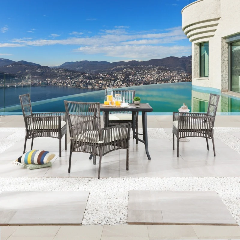 Patio Festival 5-Piece Outdoor Square Dining Set