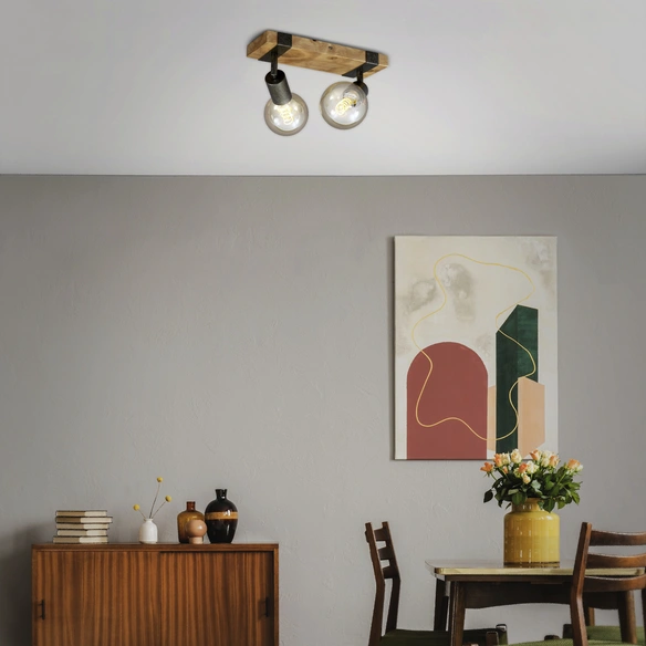 Spotstrahler »WOOD BASIC«, Länge: 28 cm, Höhe: 9 cm, graumetallic