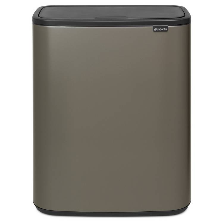 Brabantia Bo 2x30 Litre Touch Top Bin - Dark Grey