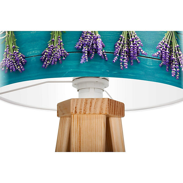 Lampe de chevet bothanica foto-094 30 x 30 x 45 cm Bois clair, multicolore