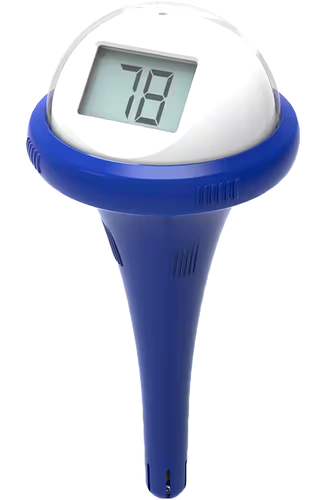 GAME Floating Digital Pool Thermometer with LCD Screen, reads Celsius & Fahrenheit, Blue