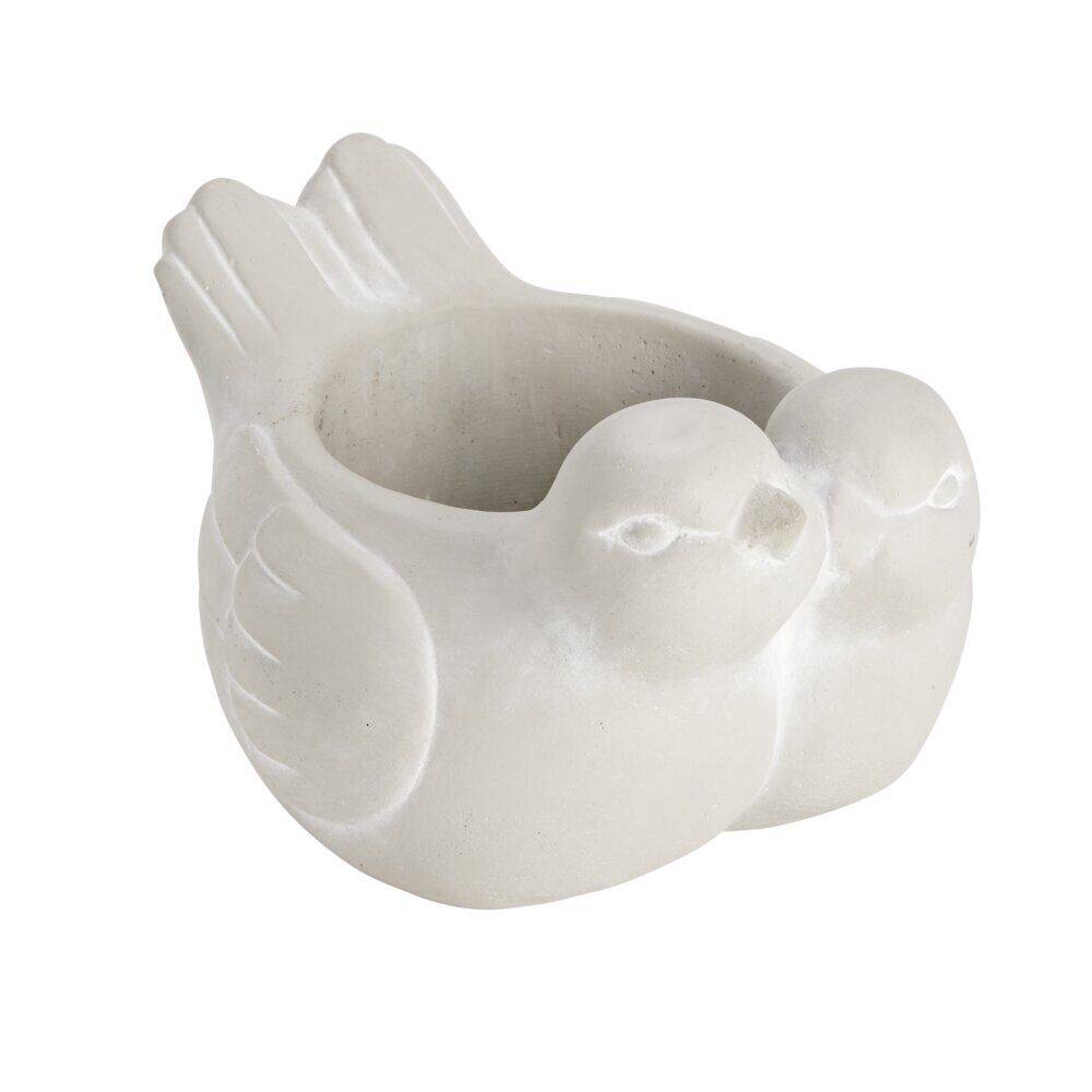 Pot en ciment forme colombes 19x16xH11,5cm