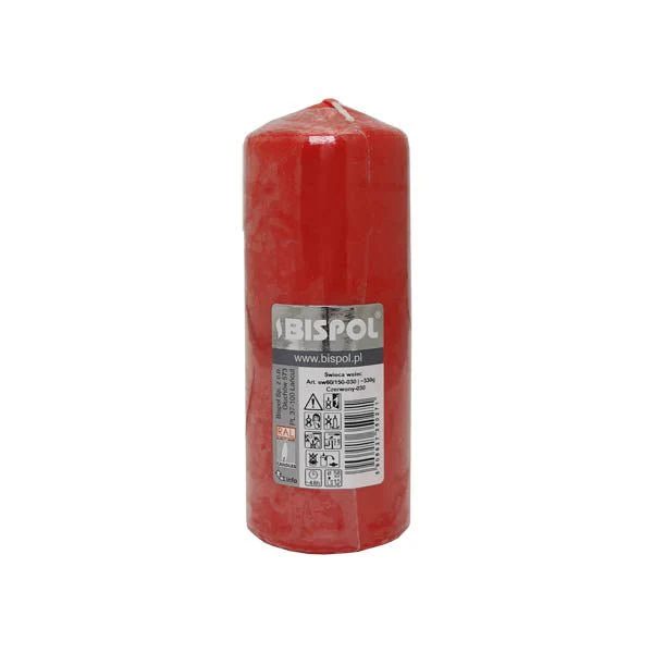 Bispol Pillar Candle White 330g 15cm