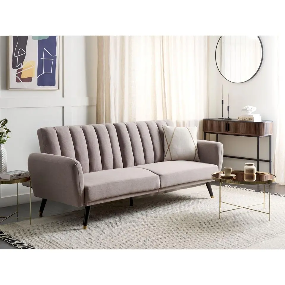 VIMMERBY - Slaapbank - Lichtbruin - Polyester