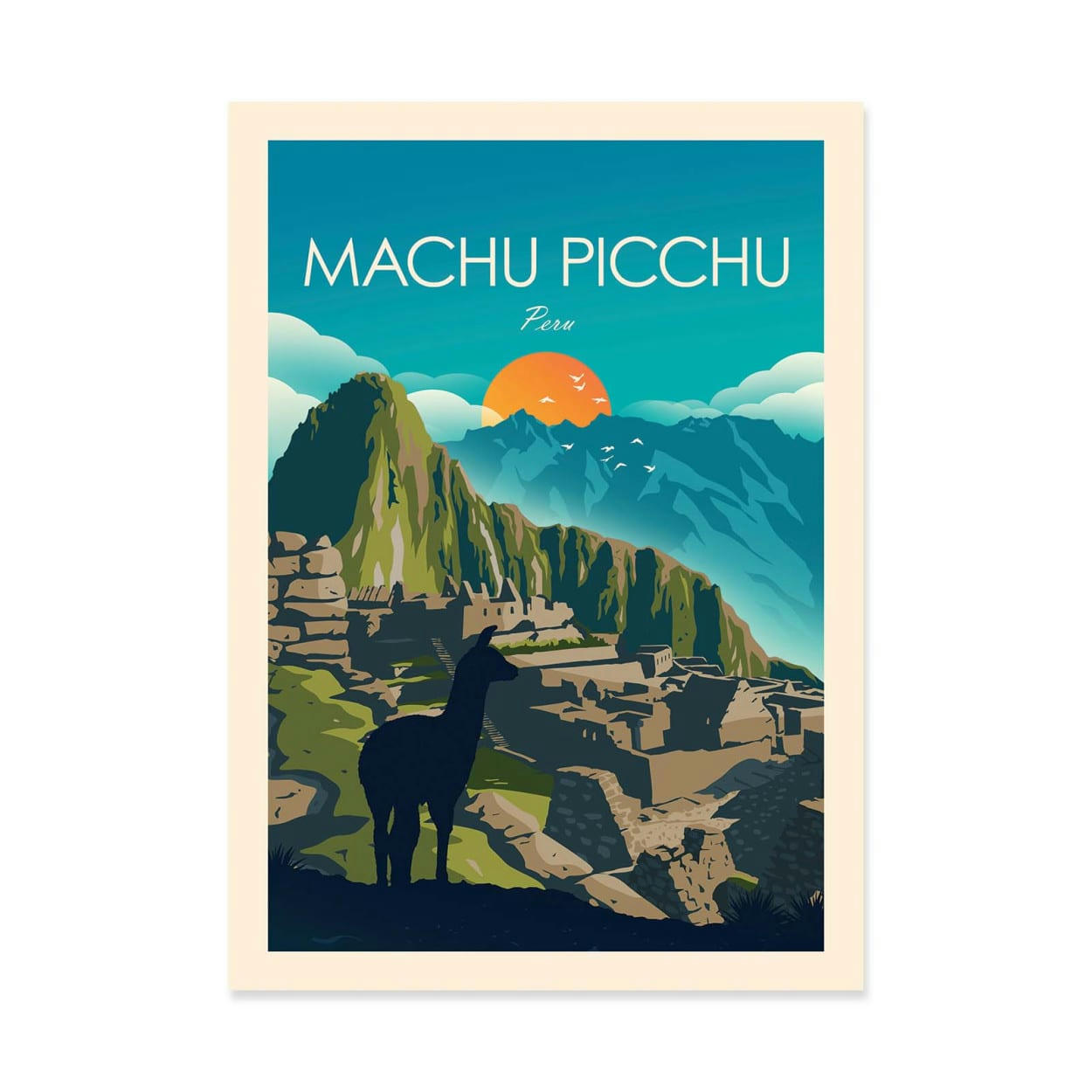 STUDIO INCEPTION - MACHU PICCHU - STUDIO INCEPTION - Affiche d'art 50 x 70 cm