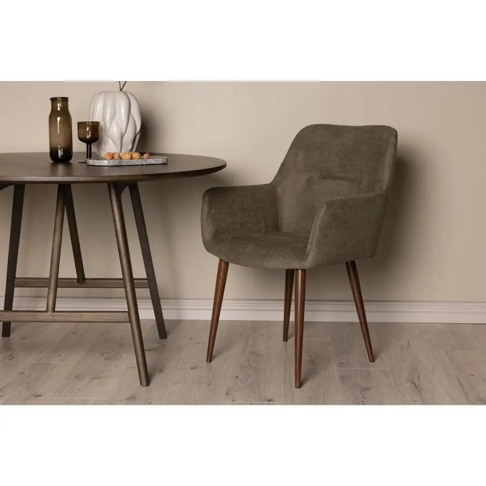 Svea - Savo eetkamerstoel - linnen - bruin