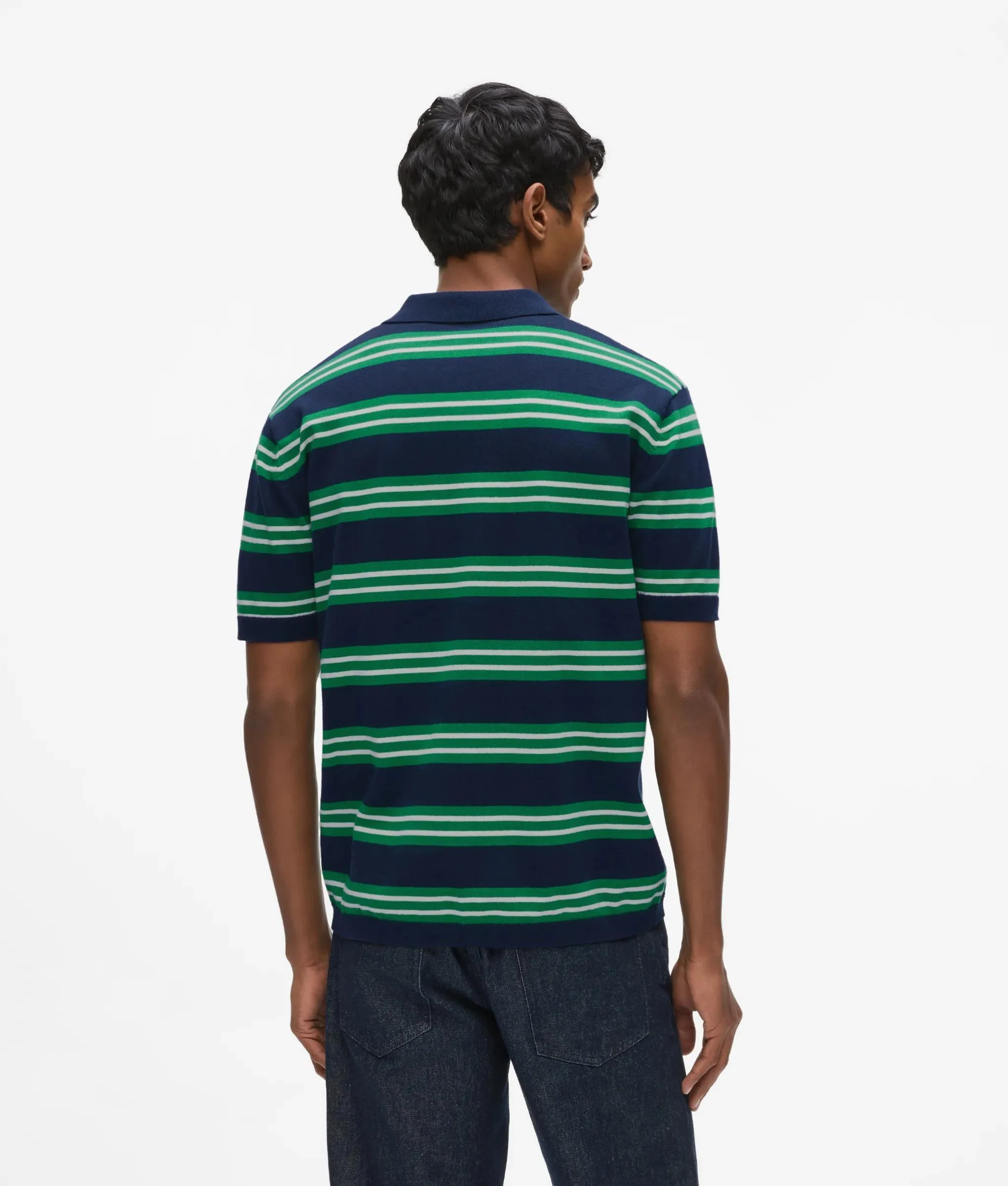 Polo Ikon à col rond et rayures