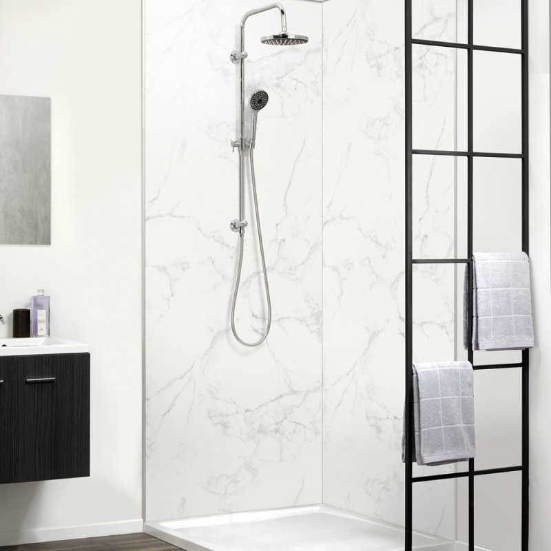 Panneau de douche en PVC Corleone 260 x 90 cm 2 pièces DUMAWALL XL