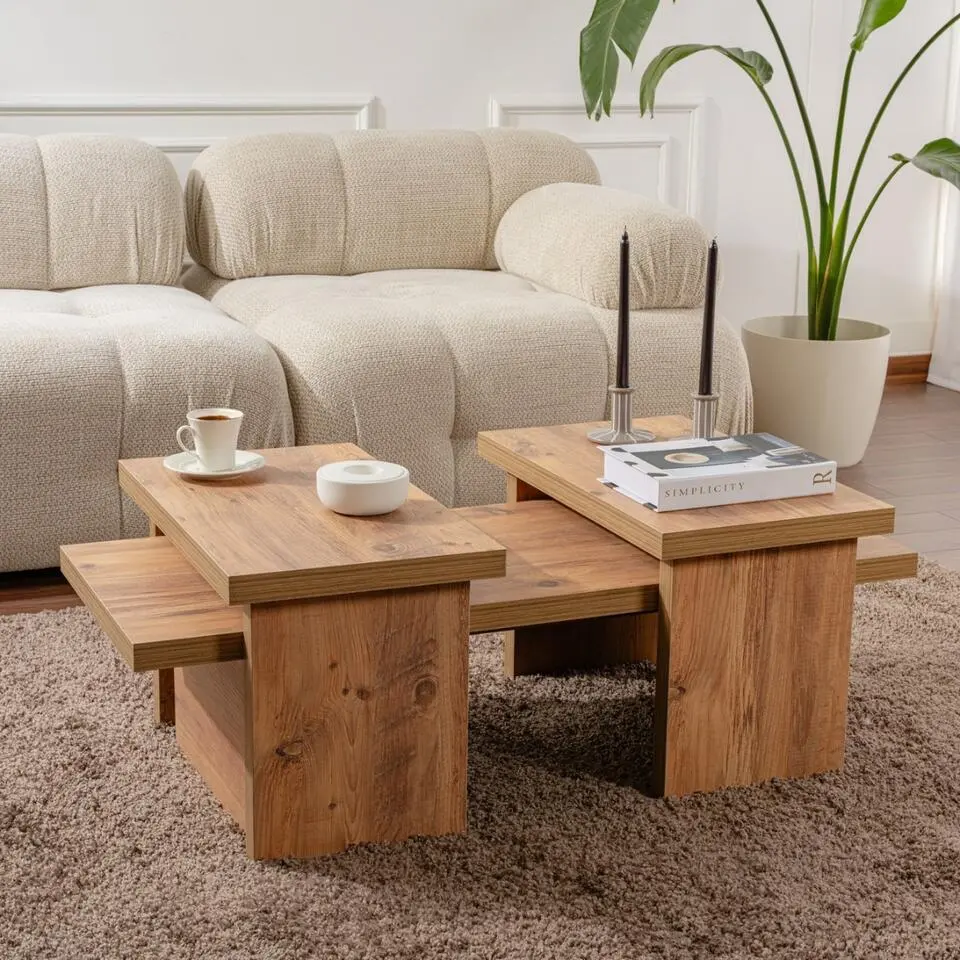 Salontafel Rechthoek Naturel - 110x45x42cm - Sanctuary