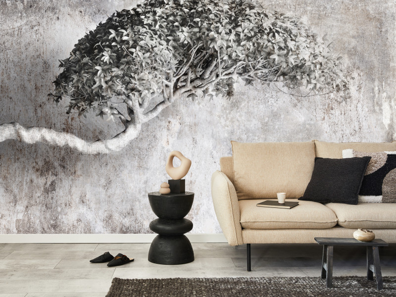 Fototapeta Abstrakcyjne drzewo na betonie 100x70cm