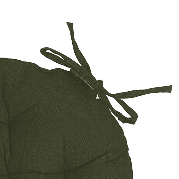 PODUSZKA NA KRZESŁO Anjali okrągła 38 cm BAWEŁNIANA khaki