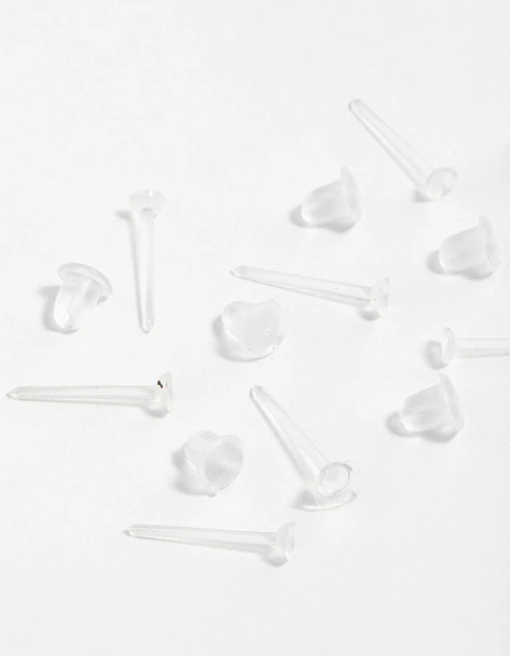 Plastic Sensitive Silicone Earrings