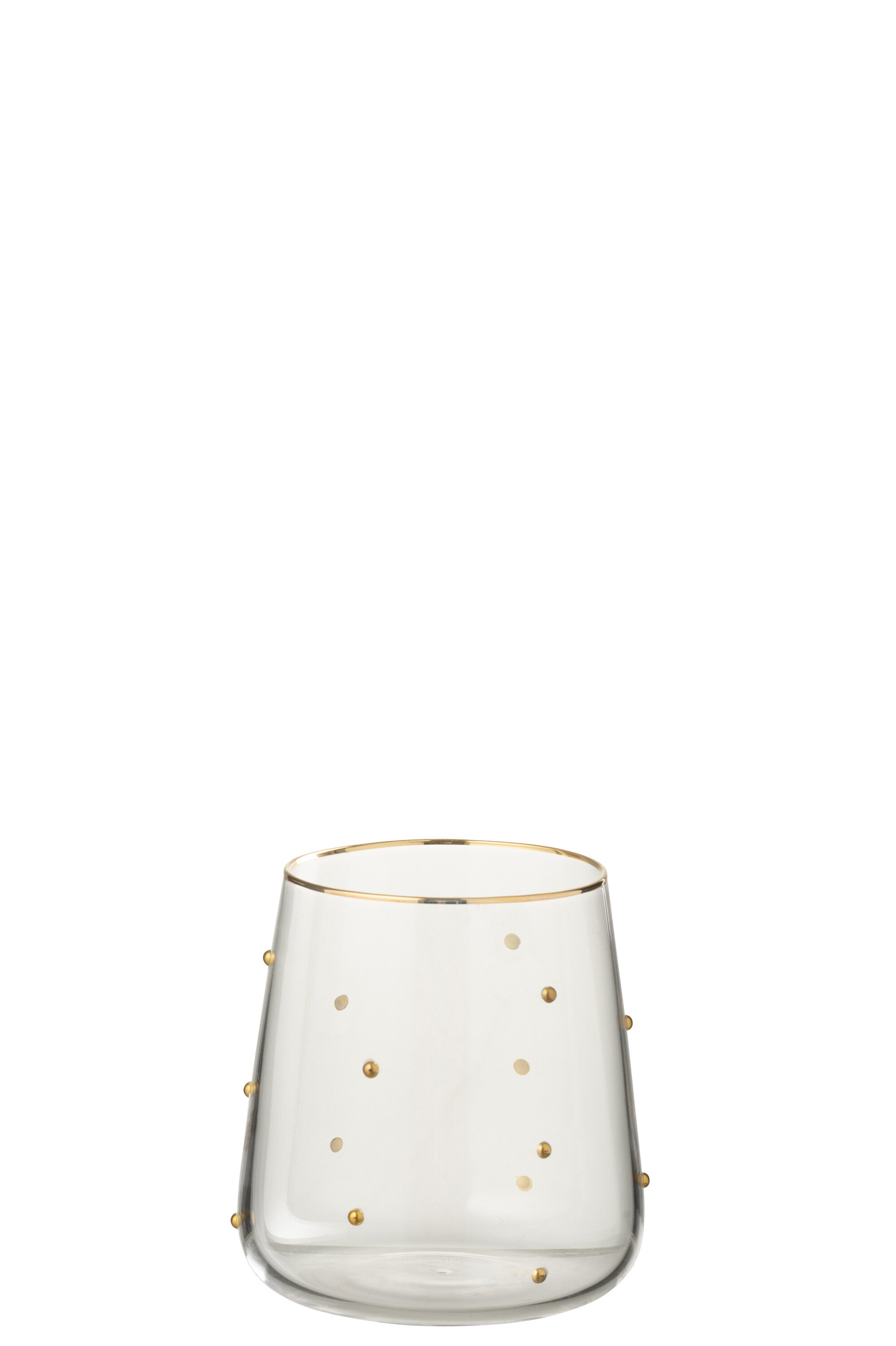 J-Line drinkglas Stippen - glas - tansparant goud