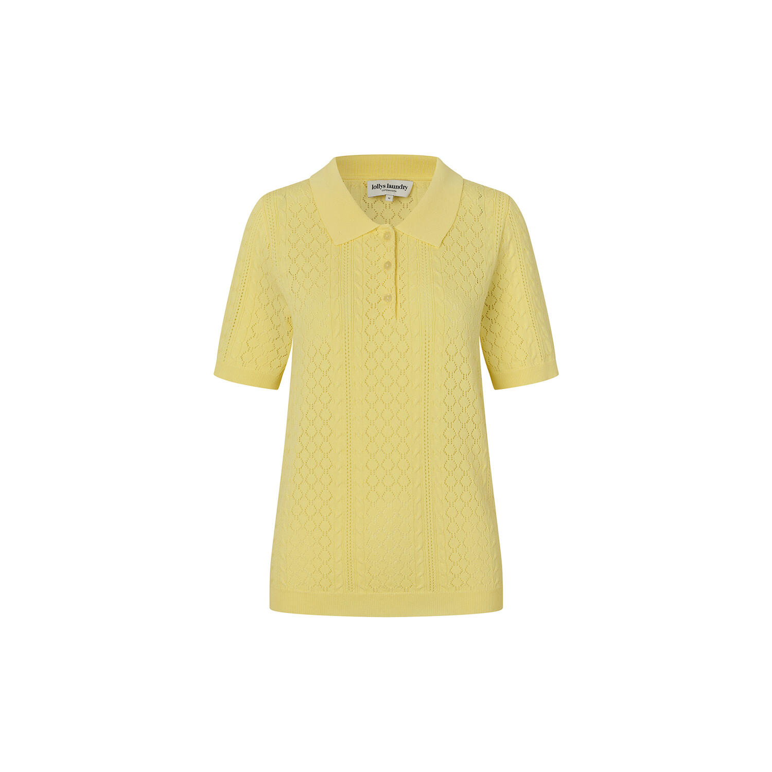 AlaiaLL Polo Knit S/S, neon yellow