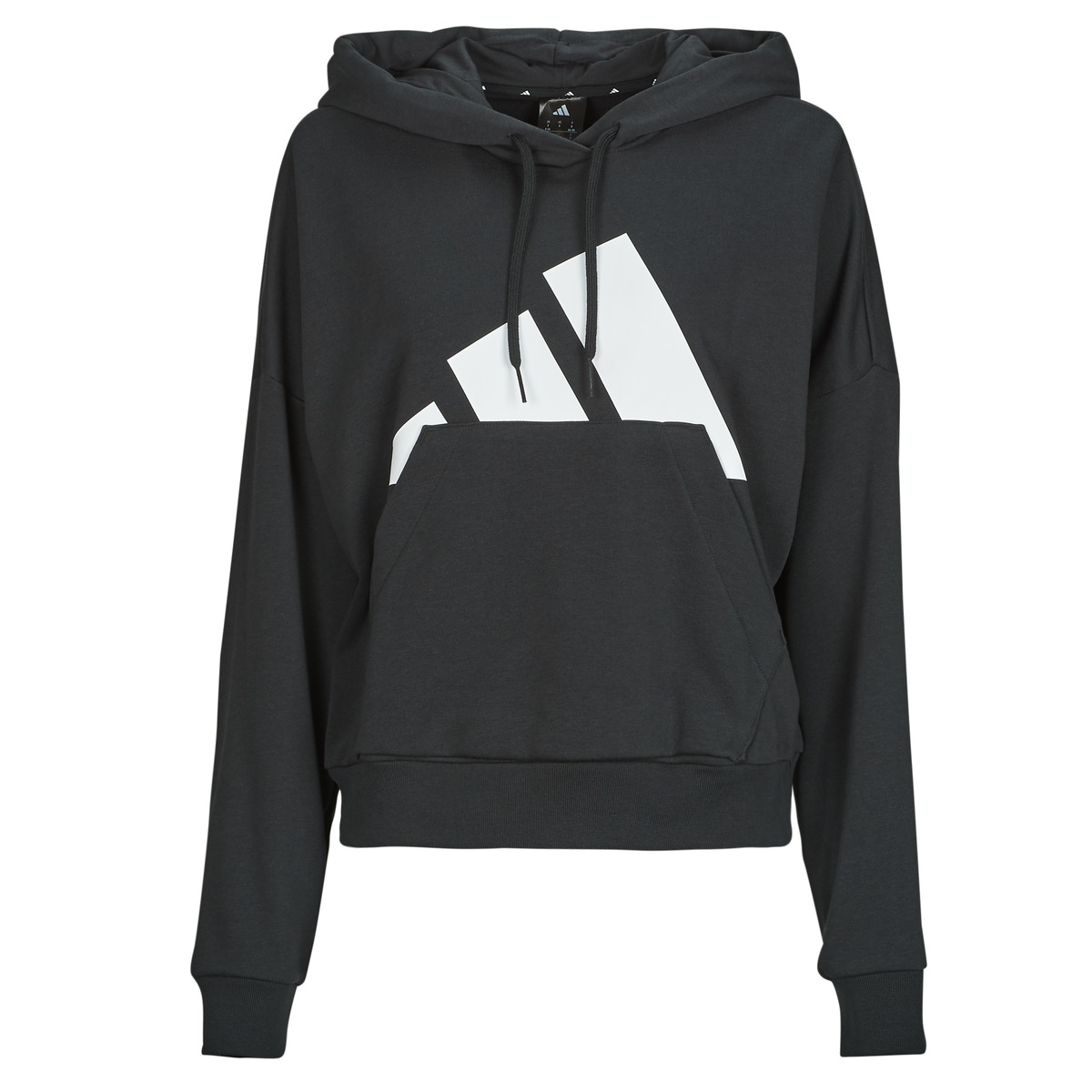 adidas - Essentials Big Logo French Terry Loose Hoodie - Black