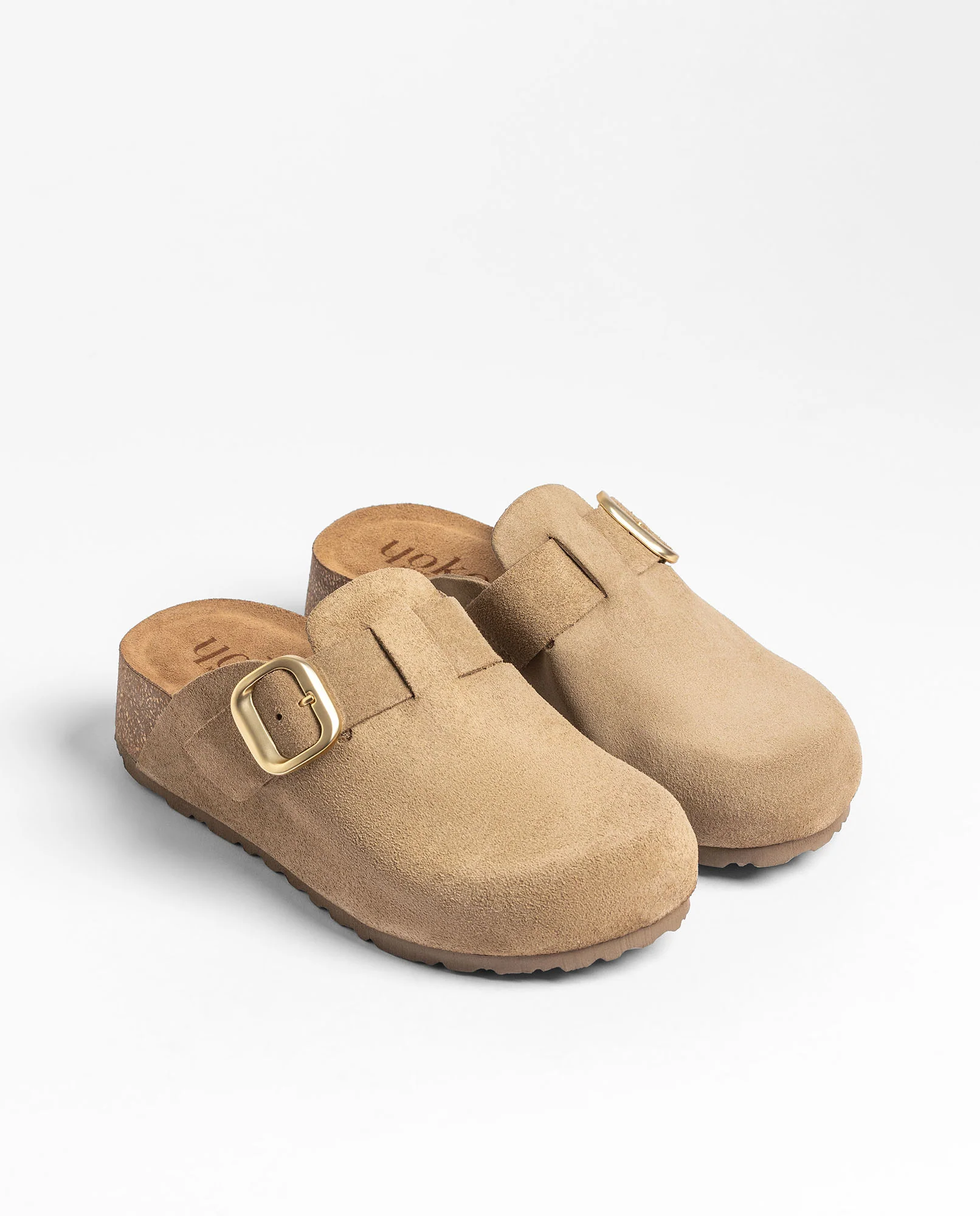 Zueco de plataforma WIWI-264 marrón claro