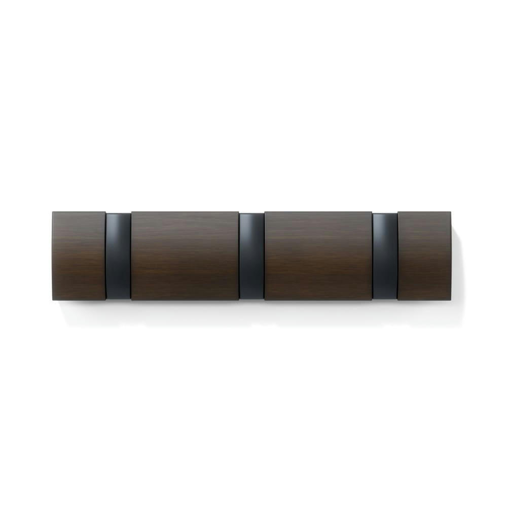 FLIP - Porte manteaux flip 3 hook bois marron