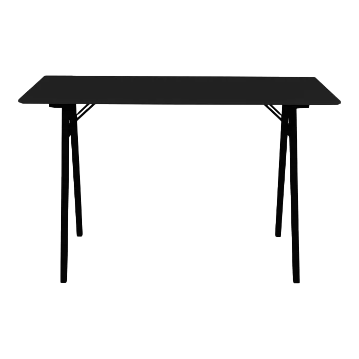 Artichok Rover houten bureau zwart - zwart houten onderstel - 120 x 60