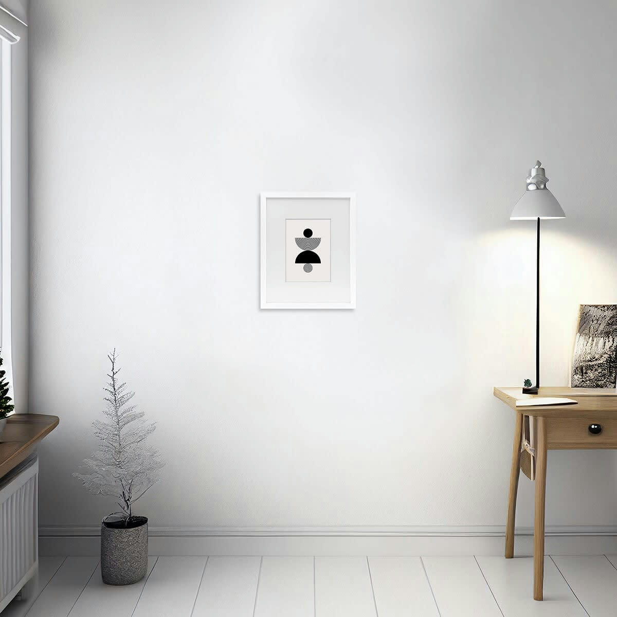 WILD - Cadre photo blanc 24x30 cm avec passe-partout résine recyclée