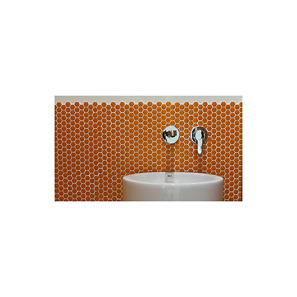 Mosaïque pâte de verre UNICOLOR HEXAGONE 2.6x2.2cm couleur : 318 Satiné boite de 2 m2