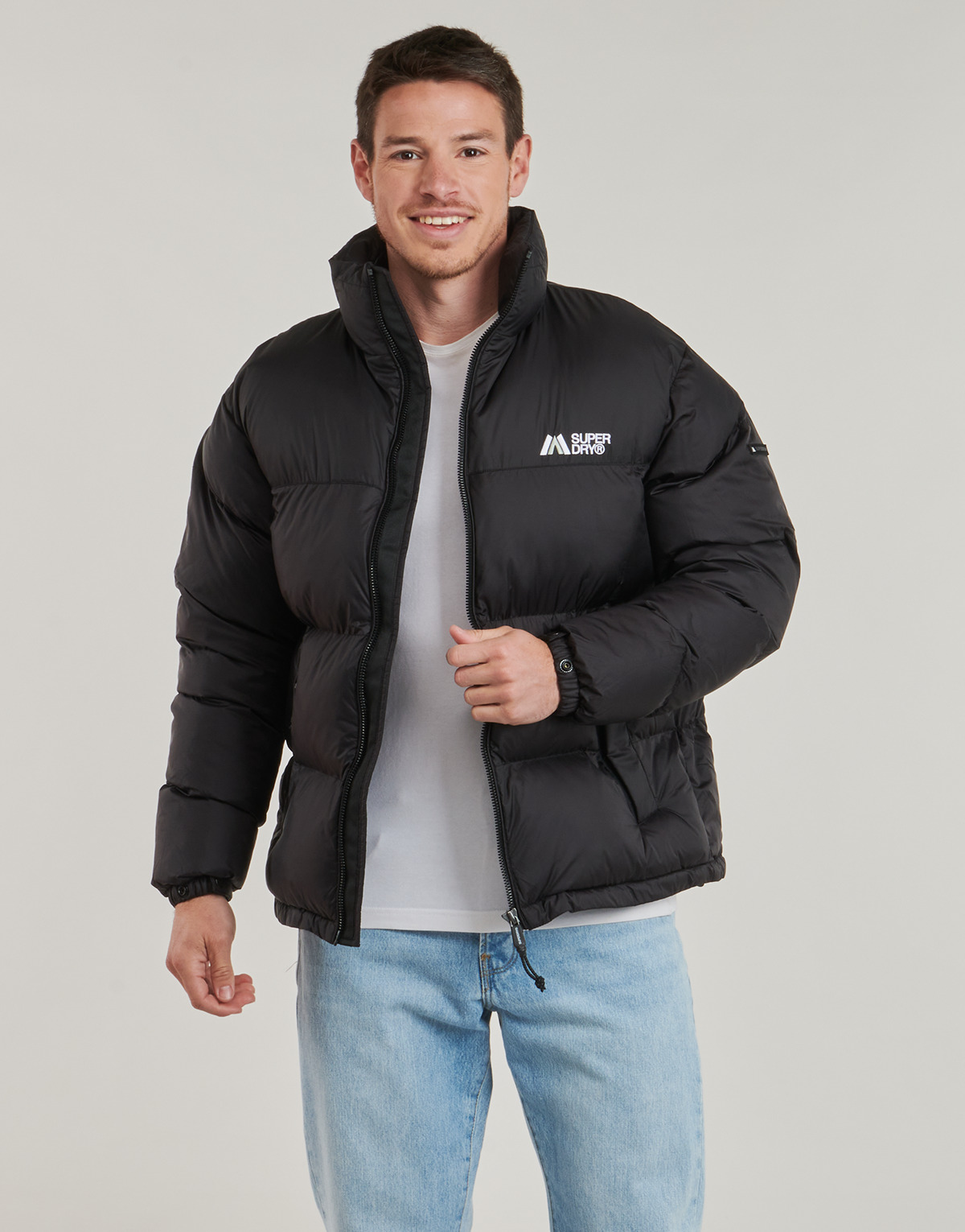 Superdry - NON HOODED PUFFR JKT - Black