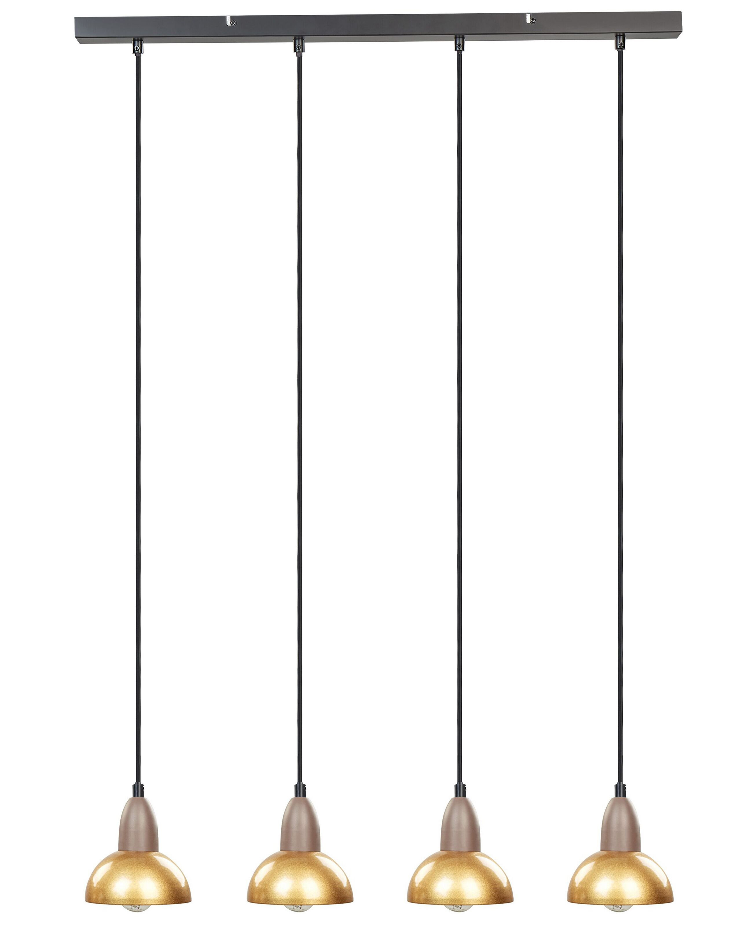 Lampa wisząca 4-punktowa metalowa mosiężny kolor