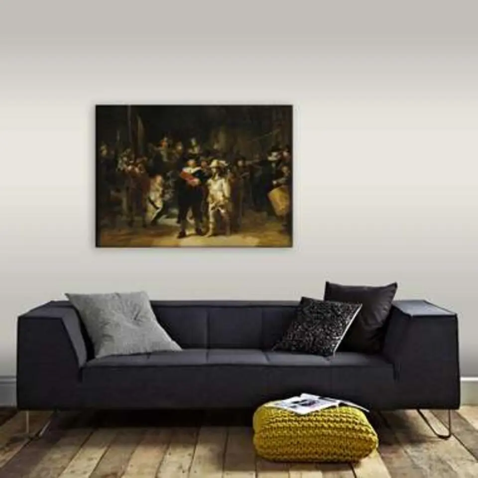 Art for the Home - Canvas - De Nachtwacht Rembrand - 100x70 cm
