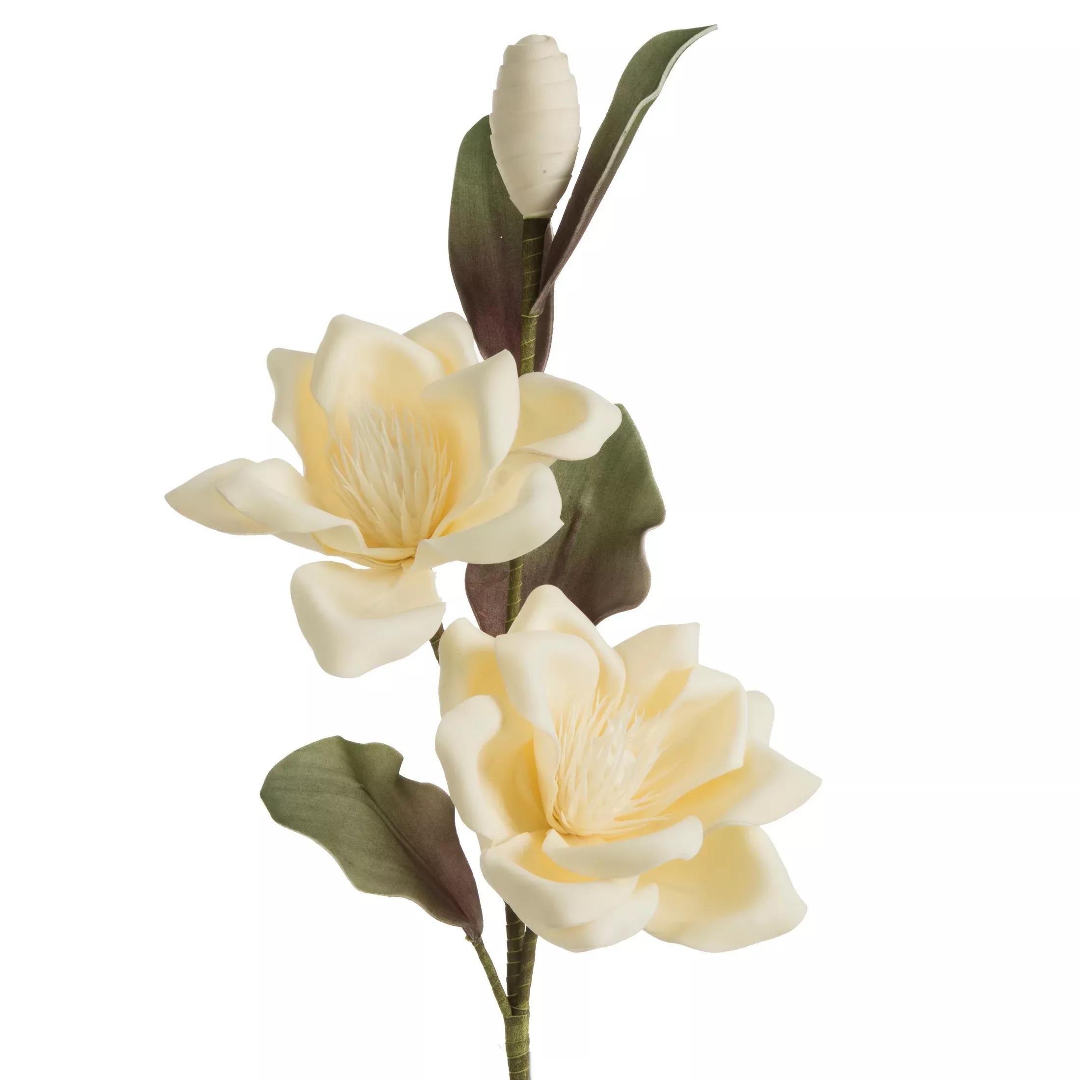 Kwiat sztuczny kremowy z plastycznej pianki foamiran 68 cm