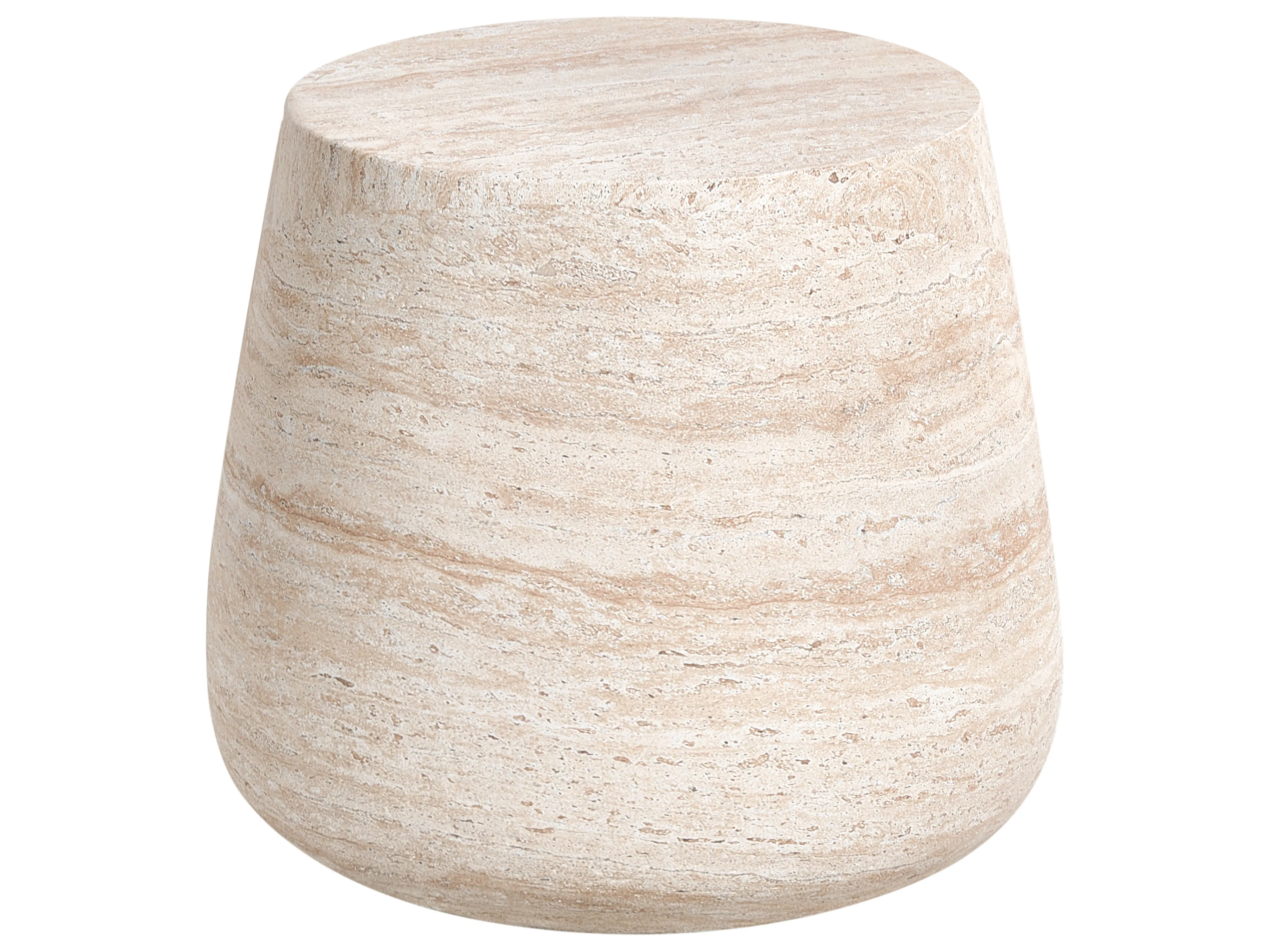 Side Table BIENTINO 46 cm 46 cm Travertine Effect