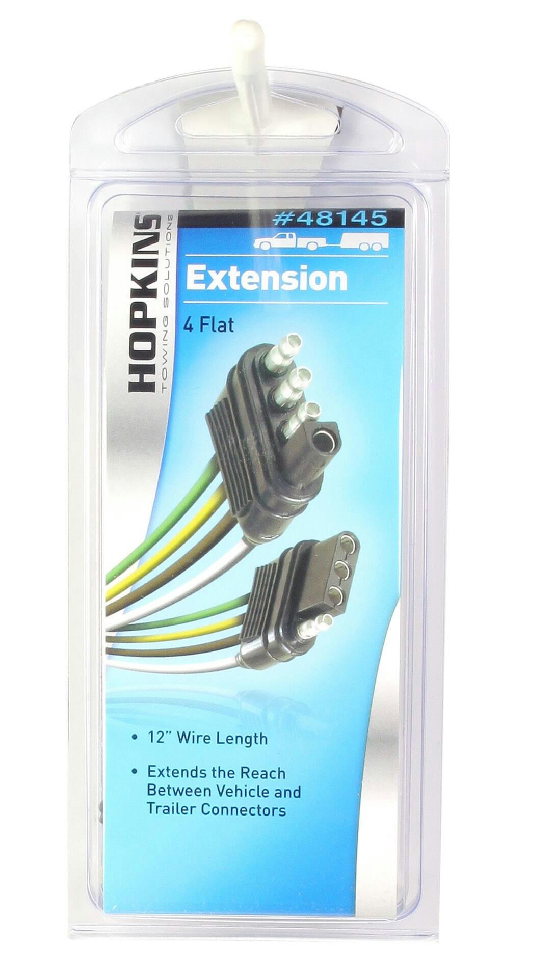 Hopkins Towing Solution 4 Wire Flat Extension, 12-in