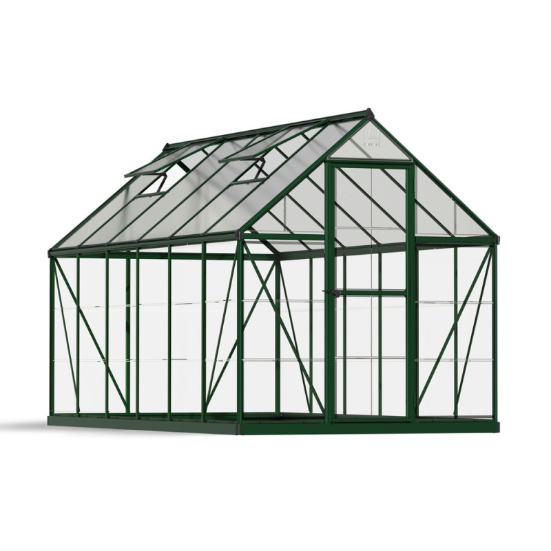 Serre en polycarbonate Hybrid verte 6,6 m² CANOPIA