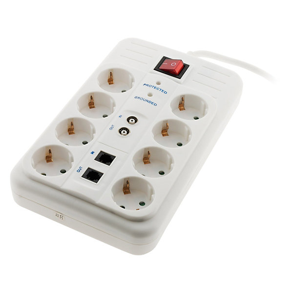 Multiprise Schuko TV ADSL FAX Zenitech