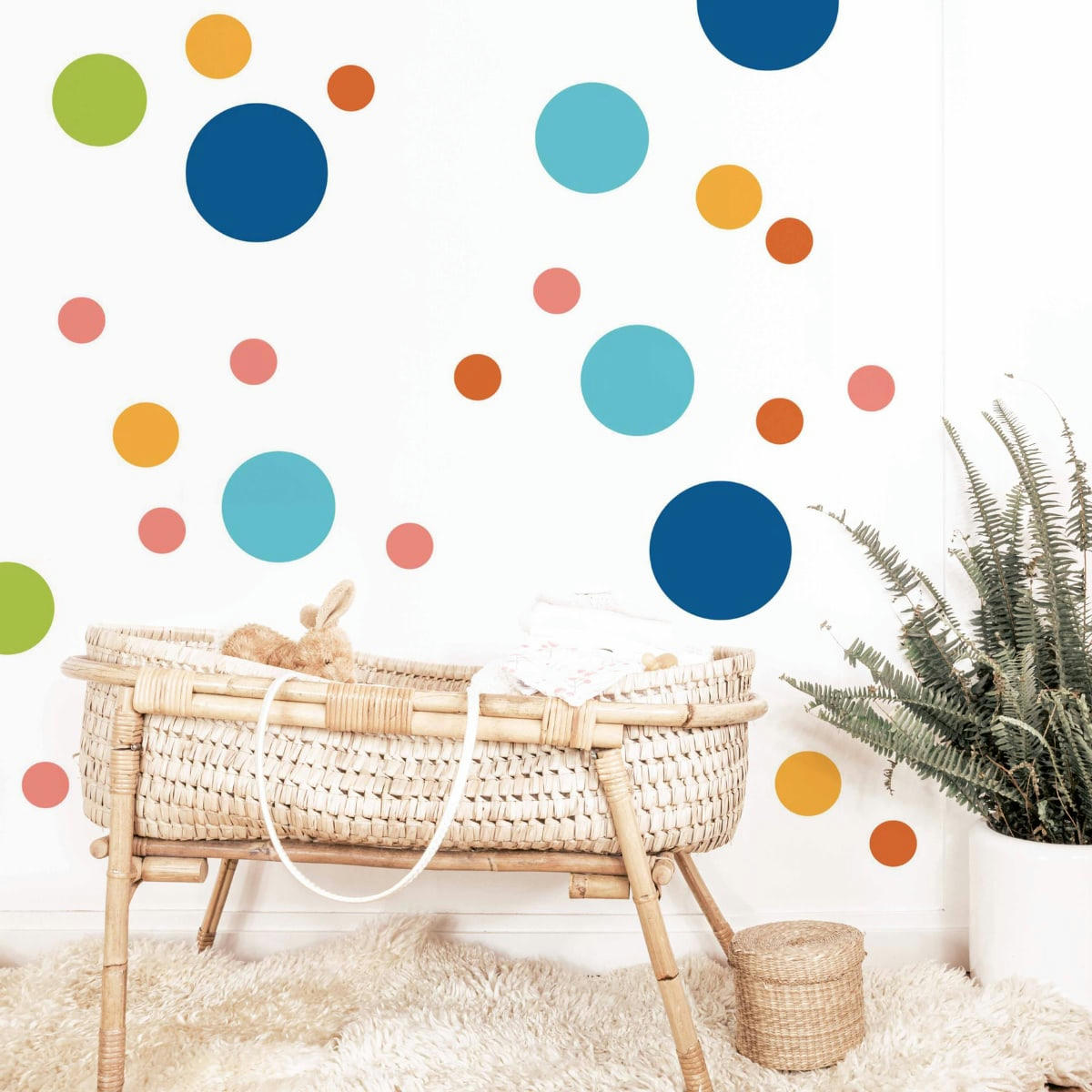 CIRCLES1 - Stickers mureaux en vinyle rondes mix multicolor