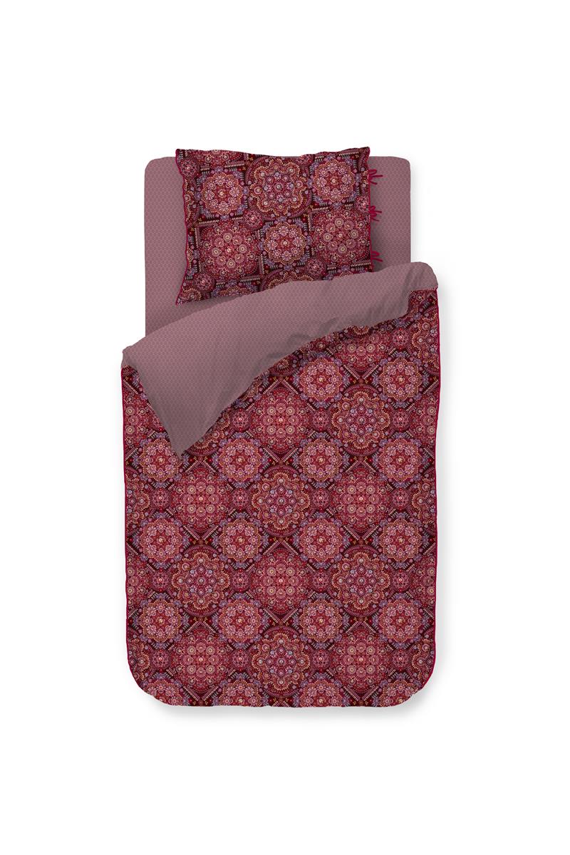 Pip Studio dekbedovertrek PIP Il Mosaico - 140x200/220 cm - donker rood
