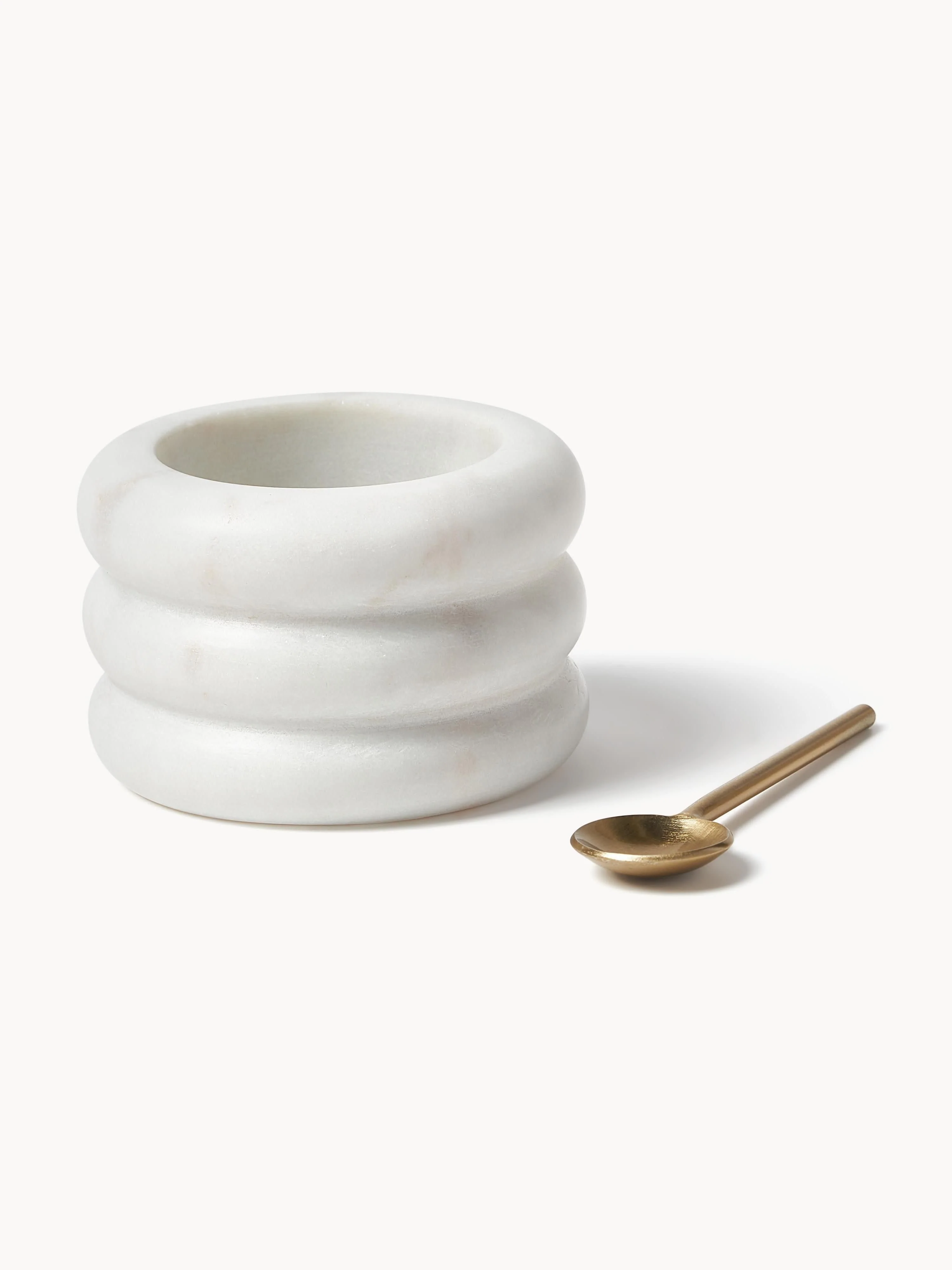 Marmor-Schälchen Zuri mit Löffel, 2er-Set