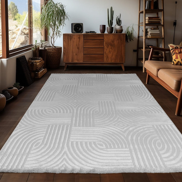 Dywan nowoczesny 3D Sahara Iluzja szary 80 cm x 150 cm