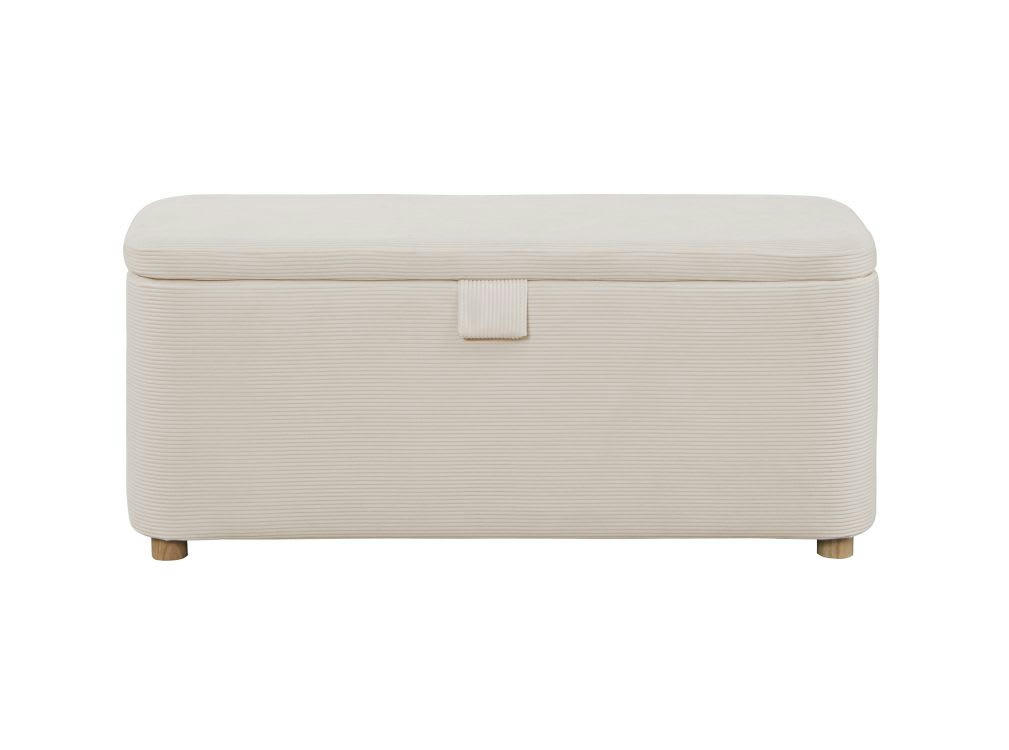 PITA - PISTACHE - Bout de lit avec rangement en velours côtelé -  Beige