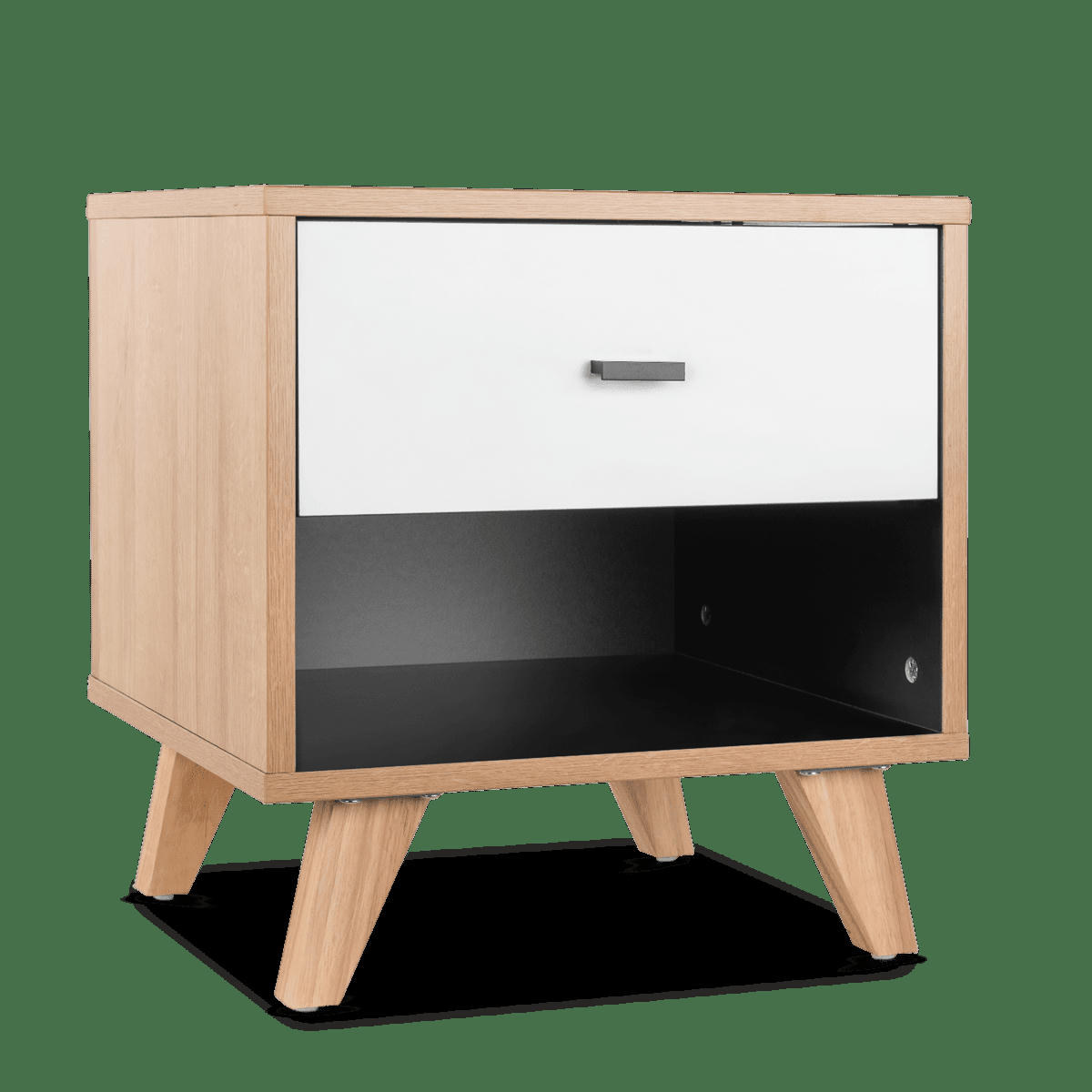 - Table de chevet de style nordique en bois de hêtre