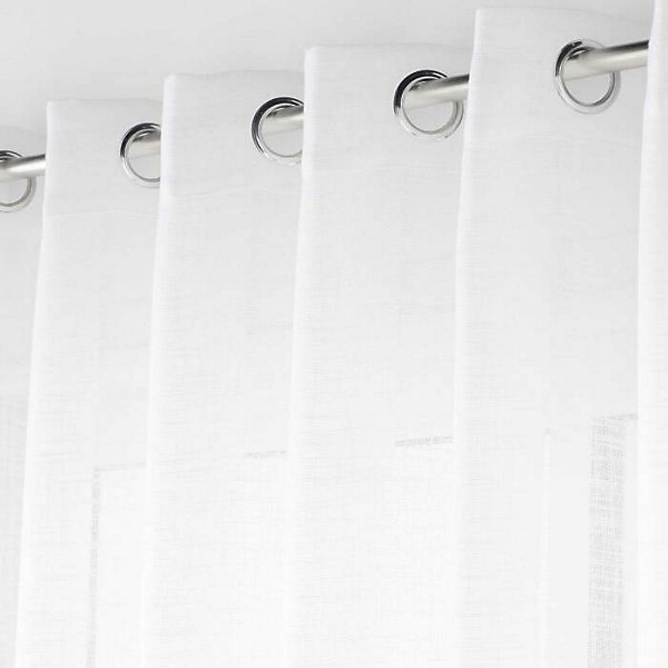 Panneau à Œillets Effet Lin Tissé HALTONA Blanc 300x240 cm