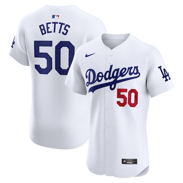 Mookie Betts Los Angeles Dodgers Nike Home Elite Player Jersey - White