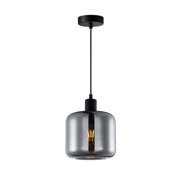 Lampa wisząca czarna-dymiona MALUNA 1xE27x40W wym: 102,5x18x18 cm Italux