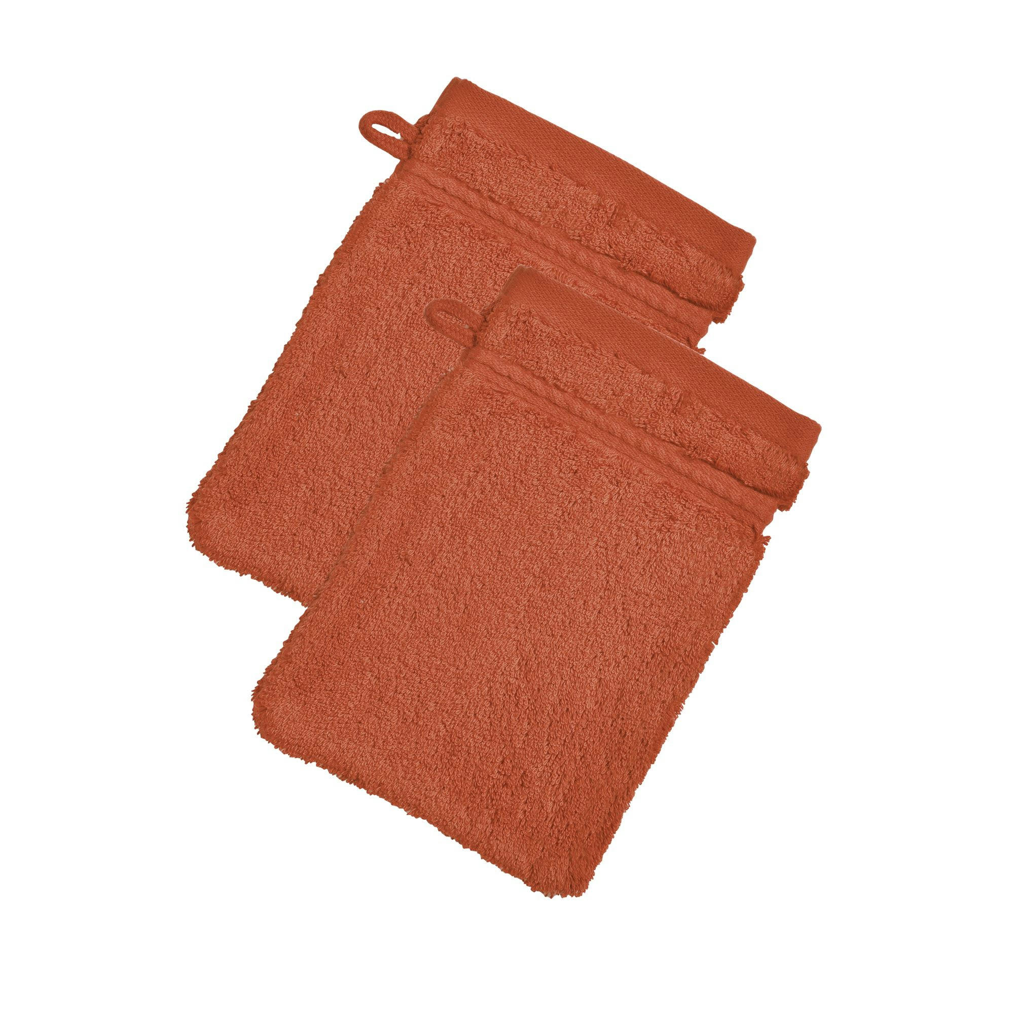 COTON D'EGYPTE - Lot de 2 gants de toilette bleu 15x21 en coton