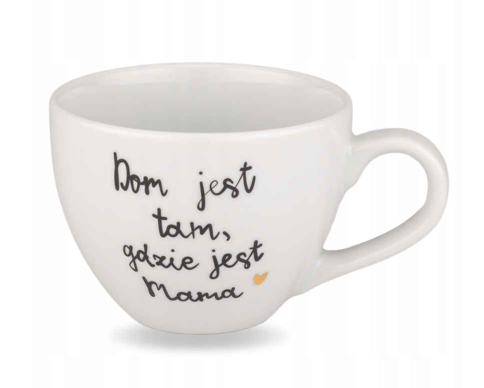 Filiżanka "Dom jest tam, gdzie jest Mama" 500 ml ze spodkiem
