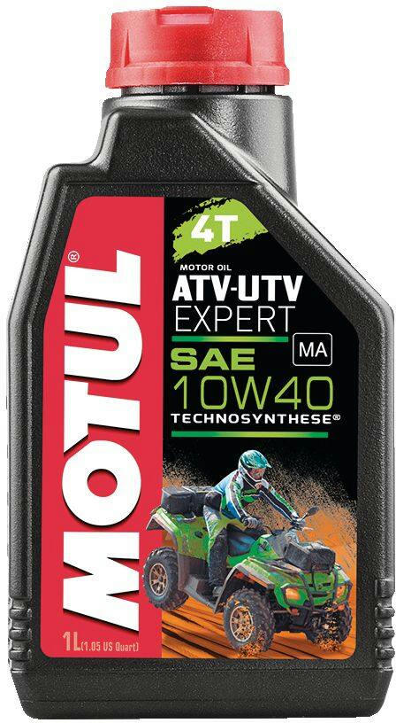 Motul 4-Stroke Synthetic ATV/UTV Oil 10W40, 1-L