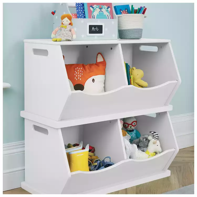 Great Little Trading Company Double Storage Trunk - White