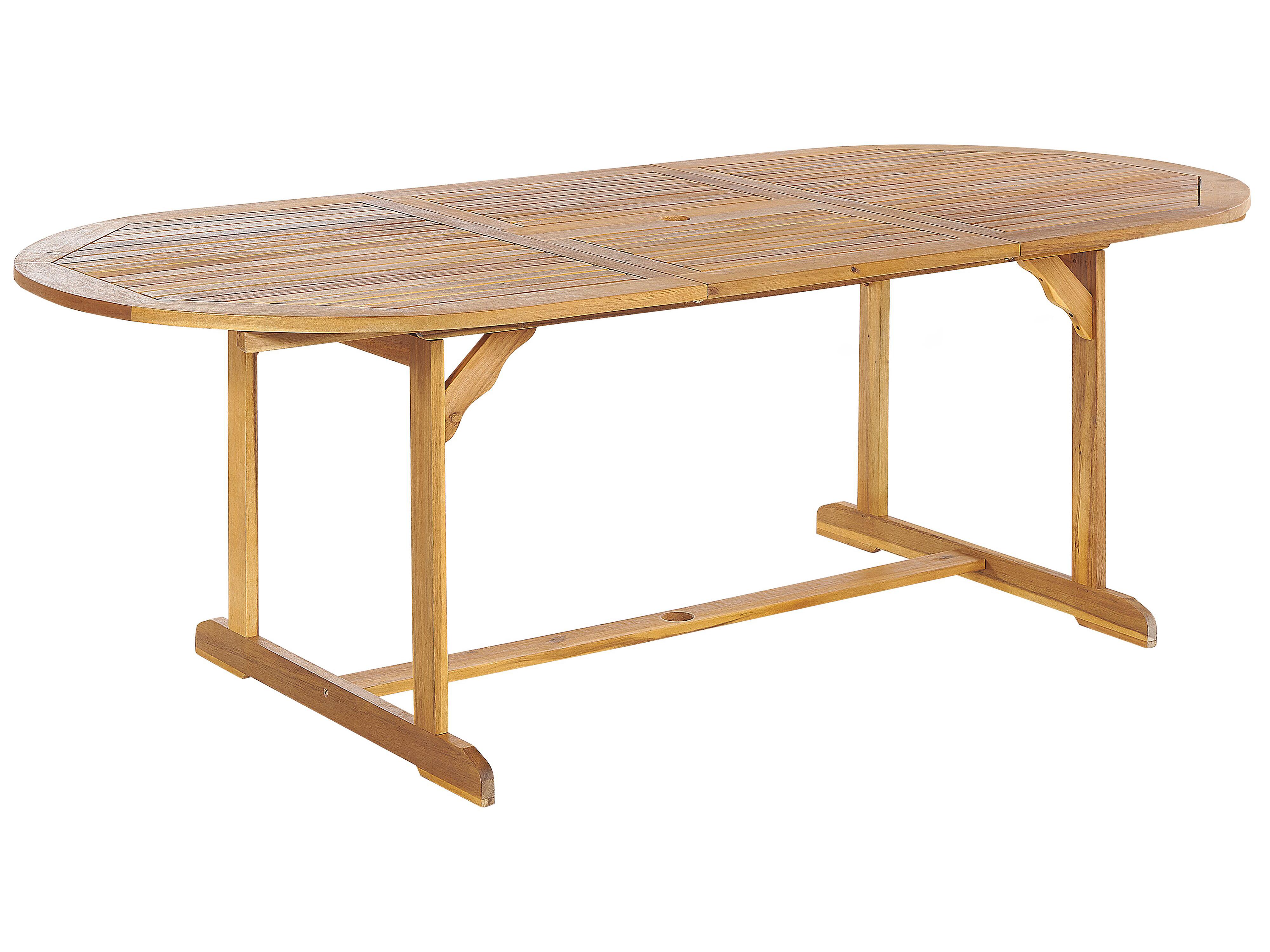 Garden Dining Set 8 Seater MAUI Acacia Wood Light Brown
