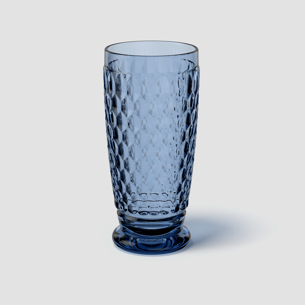 Boston Highball glass - Blue, 10.2 oz, crystal glass